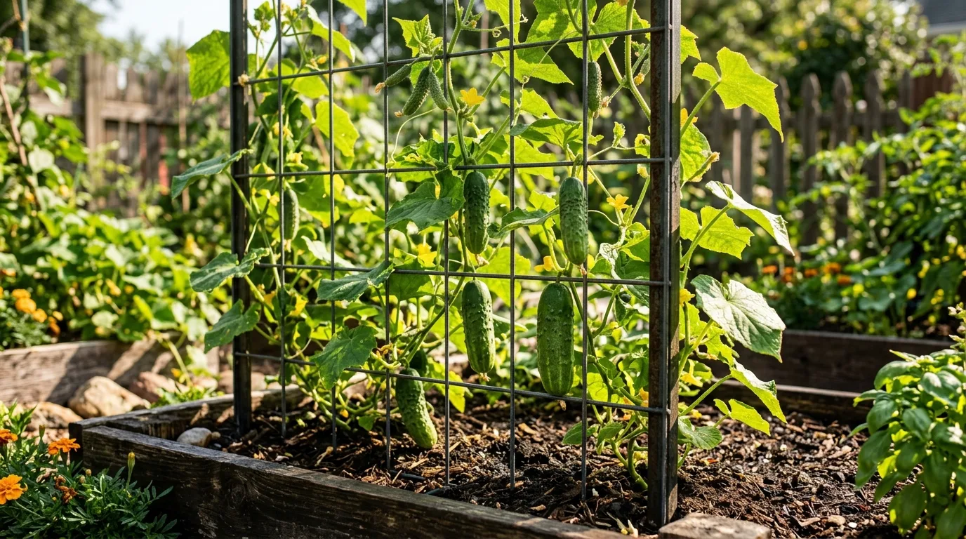 Vertical Metal Cage Trellis